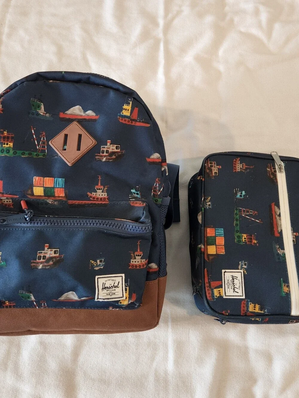 Herschel Supply Co Heritage Youth Backpack & Lunch Bag Ships Nautical Theme